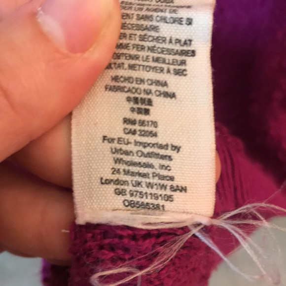 Free People Found My Friend Boucle Knit Oversized Sweater Purple Size XS - Picture 6 of 7